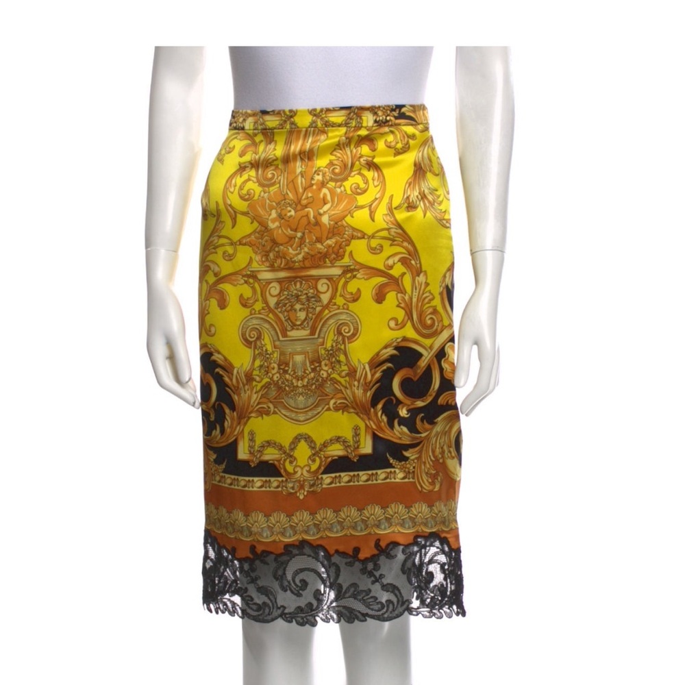 Versace silk skirt 38